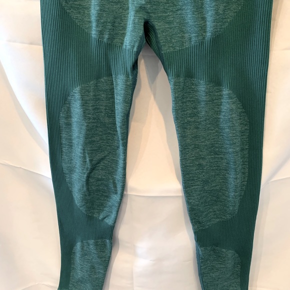Leggings Green Nylon Polyester Spandex Size Small - Picture 3 of 4